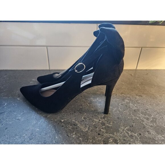 Womens Size 10 High Heels Bow Tie Back Sexy Stiletto Ankle Strap Wedding... - Picture 5 of 11